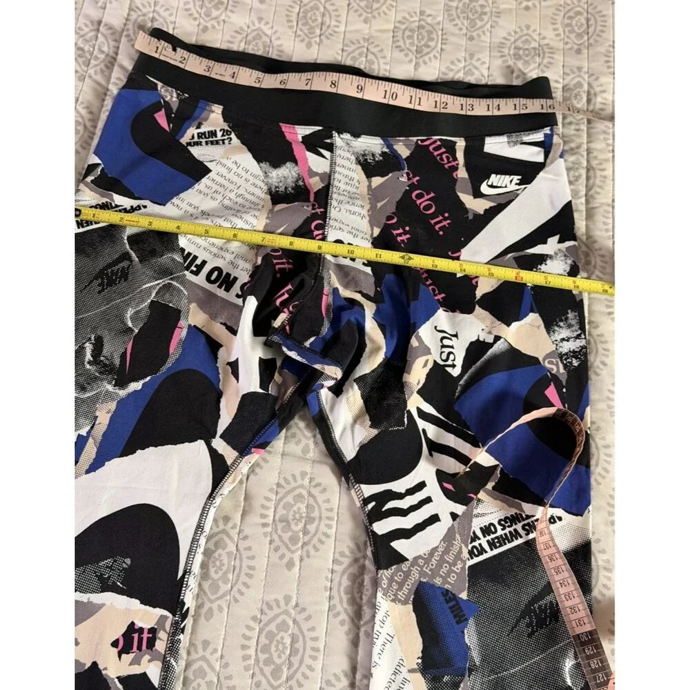 Nike Athletics Womens NEWSPAPER All Over Print Leggings Size XLarge - Picture 10 of 12